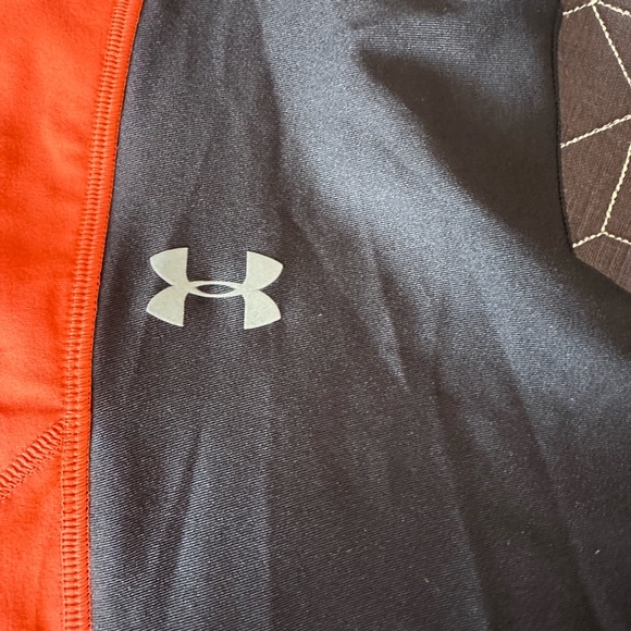 UNDER ARMOUR WOMEN'S HEATGEAR COMPRESSION LEGGINGS BLACK /ORANGE - Picture 11 of 12